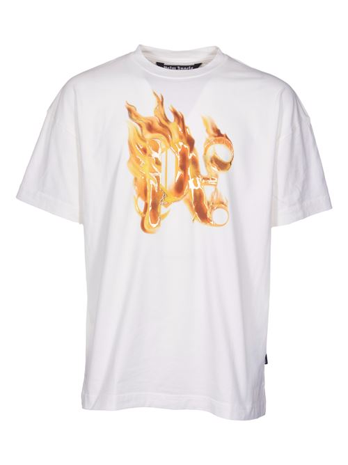 Burning Monogram T-shirt PALM ANGELS | PMAA072R24JER0010376